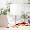 Simple Designs Sleek Slender Rose Gold Table Lamp White - 4 of 4