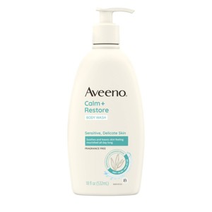 Aveeno Calm + Restore Daily Body Wash for Sensitive Skin - 18 fl oz - 1 of 4