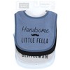 Hudson Baby Infant Boy Cotton Terry Drooler Bibs with Fiber Filling, Handsome Fella, One Size - 2 of 4