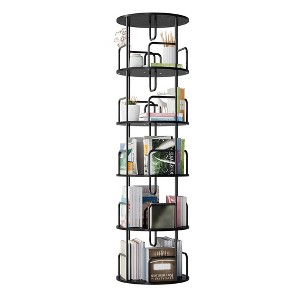 Racxily Rotating Bookshelf Tower 5 Tier, Spinning Bookcase, 360 BookShelf, Book Shelf Organizer for Bedroom, Living Room - 1 of 4