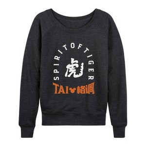 Women's - Disney - Year of the Tiger Lightweight French Terry Wide Neck Long Sleeve Graphic Shirt - 1 of 4