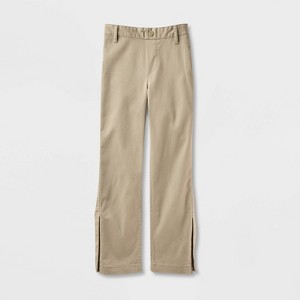 Boys' Adaptive Uniform Chino Pants - Cat & Jack™ Khaki - 1 of 3