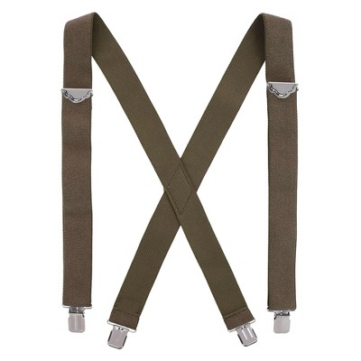 Thedappertie Men's Red X-back Metal Clip Fastening Suspenders : Target