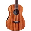 Luna Baritone Zebra Acoustic-Electric Ukulele Natural High Tide Design - 2 of 3