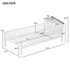 NicBex Twin/Full Size Wood Platform Bed with House-shaped Headboard and LED Lights for Adults/Boys/Girls - 3 of 4