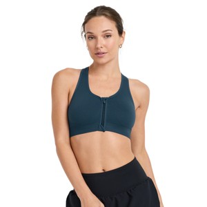 Jockey Women's Seamfree Mid Impact Zip Front Sports Bra - 1 of 4