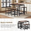 KTMBDW Dining Table Set for 4, Mid Century Modern Small Coffee Set for Dining Room Kitchen Apartment (Table + 4 Chairs) - 4 of 4