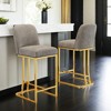 Leovsnove Bar Chairs Set of 2 Modern style bar chairs with simple design, Creative Design comfortable high stools - 2 of 4