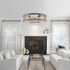 LLHZSY Modern Round Crystal Chandelier Kitchen Island Pendant Light for Dining Room - 6/8 Light - Black/Gold - 4 of 4