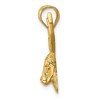 Black Bow Jewelry 14k Yellow Gold Polished Deer Head Pendant, 18mm - 2 of 4
