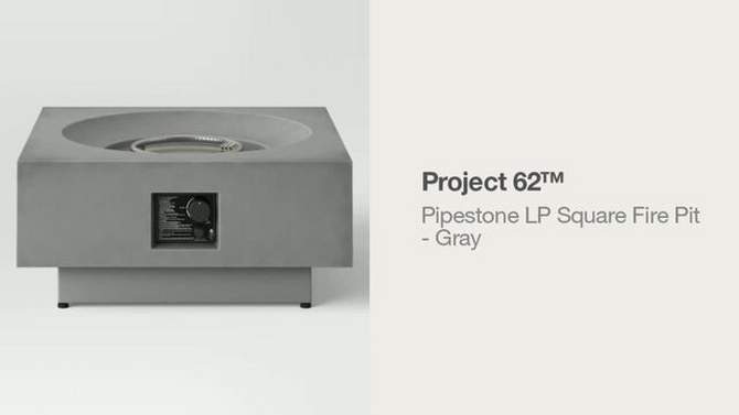 Pipestone LP Square Fire Pit - Gray - Project 62&#8482;, 2 of 5, play video