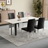 NicBex Modern Set of 4 Dining Chairs with Silver/Gold Mirrored Metal Legs,Thick Upholstered Kitchen Chairs,Living Room Chairs - 2 of 4