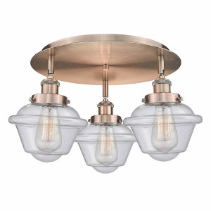 Oxford - 3 Light Flush Mount In Art Deco Style-8 Inches Tall and 18.25 Inches Wide - 1 of 1