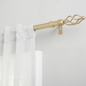 Exclusive Home Lancelot 1" Curtain Rod and Finial Set - 1 of 3