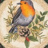 Earth Rugs Nature-Inspired Jute Trivet – 10" Round Table Protector with Bird Art - 3 of 3