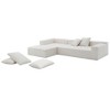 NicBex Sectional Sofa with Soft Pillows Velvet L Shaped Modular Sofa for Living Room, Bedroom, Apartment - 4 of 4
