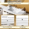 Kumasinova 36" Bathroom Vanity with Ceramic Sink,Translucent Glass Doors,Modern Bathroom Storage Cabinet with 3 Drawers & Solid Wood Frame - 4 of 4