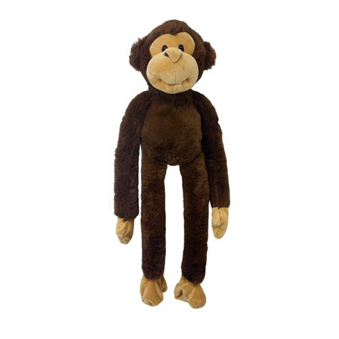 Petstages Rattle Treat & Squeak Monkey Dog Toy, Brown, One-Size 
