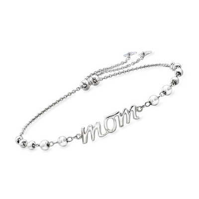 Ross-Simons Sterling Silver "Mom" Bolo Bracelet Size