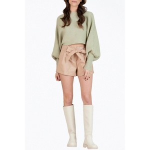 Women's MISHA CROPPED RIBBED-KNIT SWEATER - LUCCA - 1 of 3