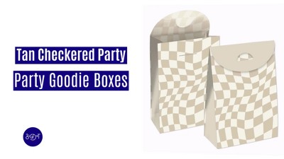 Checkered Gift Bags Set 12 Pack