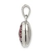 Black Bow Jewelry Sterling Silver, Red Enamel and Marcasite Antiqued Heart Locket, 16mm - 2 of 4