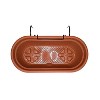 Bloem Lucca 18" Self-Watering Resin Balcony Box Planter with Metal Hanging Bracket - 4 of 4