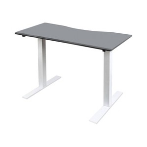 Baron Contemporary Adjustable Office Stand Up Table Small Gray - ioHOMES