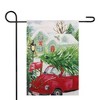 Northlight Red Car and Christmas Tree Outdoor Garden Flag 12.5" x 18" - image 2 of 3