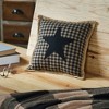 Black Check Star Pillow 12x12  VHC Brands - 4 of 4