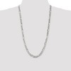 Black Bow Jewelry Men's 6.75mm Sterling Silver, Solid Figaro Chain Necklace - 2 of 4