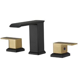 BWE 8 in. Waterfall Widespread 2-Handle Bathroom Faucet With Pop-up Drain Assembly in Spot Resist - 1 of 4