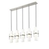 Cayden 5-Light Island Chandelier - Modern Steel Design with Etched Opal Glass Shades - 3 of 4