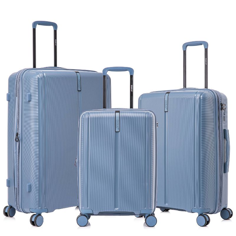 DUKAP Airley 3pc Lightweight Hardside Spinner Luggage Set - Blue, 5 of 17