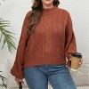 Clearlove Womens Oversized Sweater Crewneck Long Sleeve Fuzzy Knit Chunky Warm Pullover Sweaters Top Winter Trendy Outfit - 4 of 4