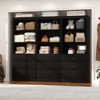 Aheaplus 71'' Tall Storage Bookcase, Bookshelf with 3-Tier Open Shelves and 3 Drawers, Wood Storage Cabinet - 3 of 4