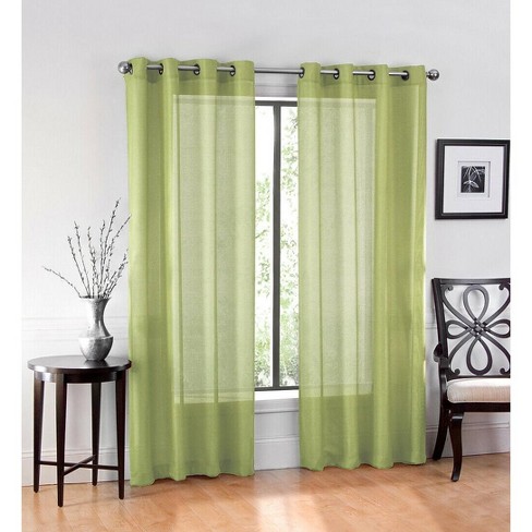 Kate Aurora Basic Home Custom Sheer Voile Grommet Top Window Curtains ...