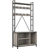 4-in-1 Hall Tree with Storage Bench & 8 Hooks - Multi-Tier Adjustable Shoe Rack, Anti-Tip Metal Frame, Entryway Organizer for Apartments - 2 of 4