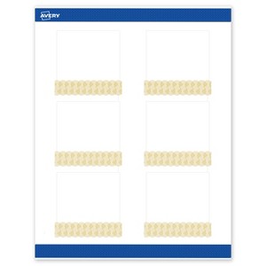 Avery Square Labels, Gold Lace Trim Pattern, 3" x 3", 60 Total - 1 of 4