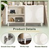 Kumasinova 59.44" SideBoard Cabinet,Modern Wood Sideboard Buffet Cabinet with 4 Doors & 2 Layer Storage Shelves for Living Room,Kitchen,White - 4 of 4