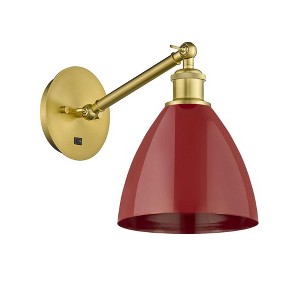 Plymouth Dome - 1 Light Wall Sconce In Industrial Style-13.25 Inches Tall and 7.5 Inches Wide - 1 of 1