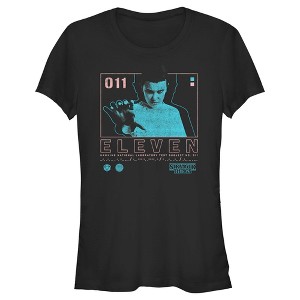 Juniors Womens Stranger Things Eleven Test Subject 011 Pose T-Shirt - 1 of 4