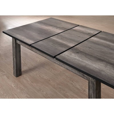 Grayson 5-Piece Gray Oak Dining Set with Padded Seats