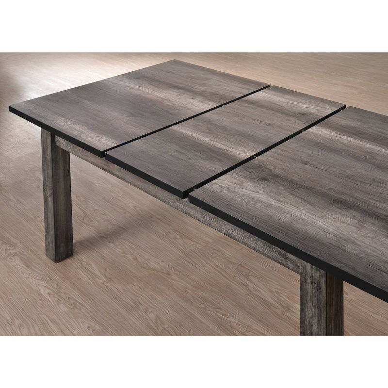 5pc Grayson Extendable Dining Table with Padded Seats Gray Oak - Picket House Furnishings, 5 of 14