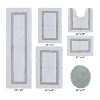 Hotel Bath Rug 100% Premium Cotton Tufted Weave Two Tone Reversible 6 Piece Bathroom Rug Set, Super Soft & Water Absorbent, Machine Washable Bathmat - 2 of 4