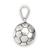 Black Bow Jewelry Sterling Silver 11mm Antiqued 3D Soccer Ball Pendant - 2 of 4
