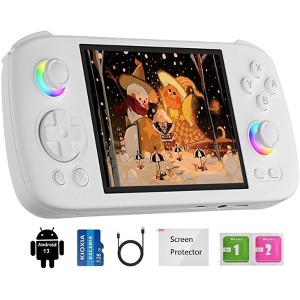 Voacle RG406H Retro Handheld Game Console,RG 406H Android 13 System Unisoc T820 Processor 4.0 Inch Touch Screen Support 1080 DP Output 5G WiFi(White) - 1 of 4