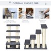 Sapphtopaz Cat Tree, Cat Tower with Large Condo Sisal Scratching Posts, 4 Climbing Ladder, Climbing Ladder, Cute Stair Shaped for Playing and Climbing - 2 of 4