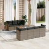 vidaXL Garden Sofa Set Grey PE rattan Modular Garden Sofa Set - 2 of 4