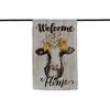 Slickblue "Welcome Home" Garden Flag – Cow with Wildflower Crown on Distressed White Shiplap, 18" x 12.5" - 4 of 4